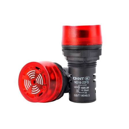 PITO ALARMA BUZZER ROJO CON LUZ